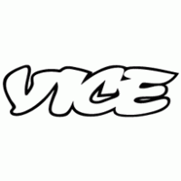 The publication name "VICE" appears in capital letters. The text is white with a black outline.